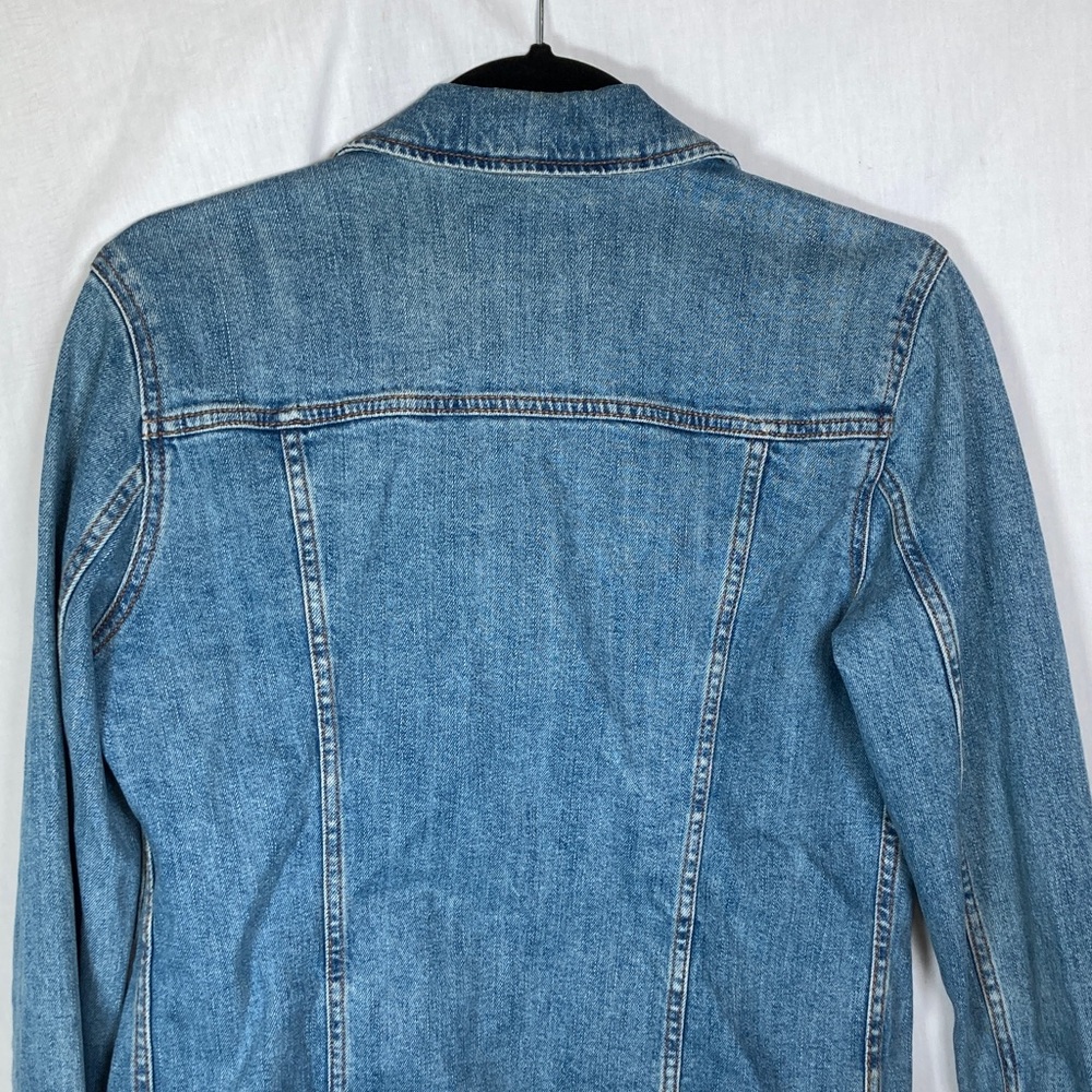 Old Navy Classic Jean Denim Jacket Medium Blue Wash Sz S Tall Western Festival - Picture 8 of 9